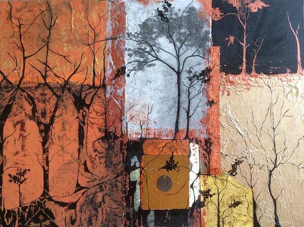 Woods Art Print featuring the mixed media Into the Woods by Pat Purdy