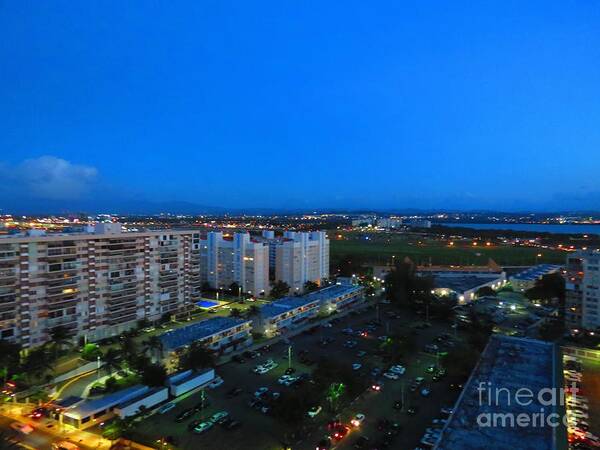 Puerto Rico Art Print featuring the photograph Isla Verde at Dusk by Rrrose Pix