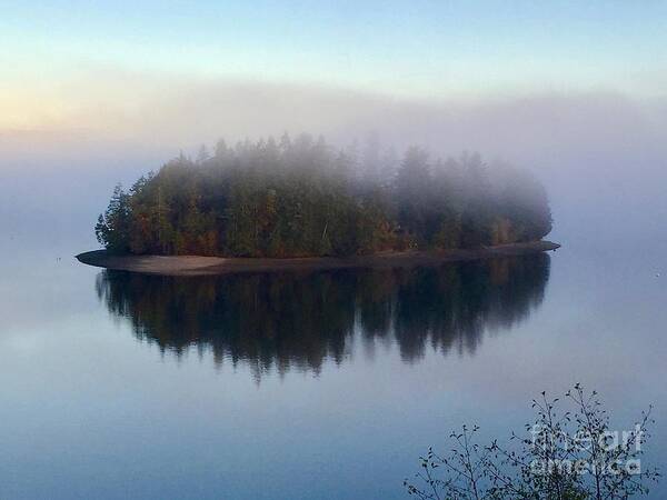 Photography Art Print featuring the photograph Island in the Autumn Mist by Sean Griffin