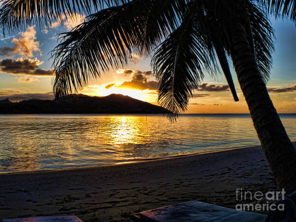 Hdr Art Print featuring the photograph Island Sunset by Brian Governale