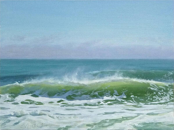 Ocean Art Print featuring the painting January Day 2 by Ellen Paull