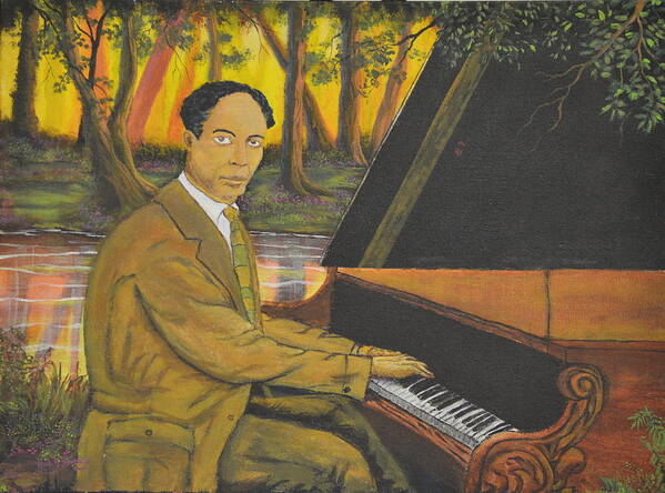 Jelly Roll Morton Art Print featuring the painting Jelly Roll Morton by Rod B Rainey