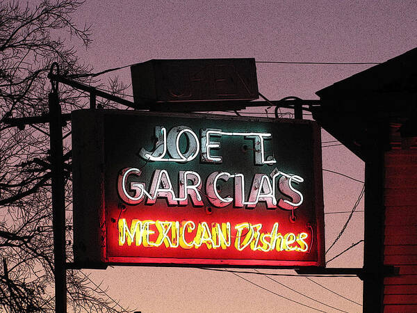 Joe T Garcia's Art Print featuring the photograph Joe T Garcia's by Shawn Hughes