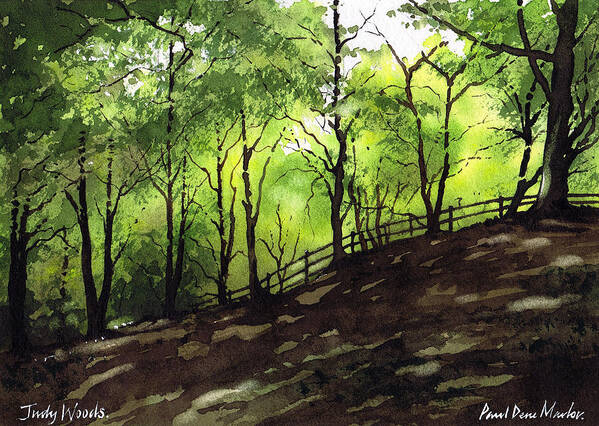 Judy Woods Art Print featuring the painting Judy Woods by Paul Dene Marlor