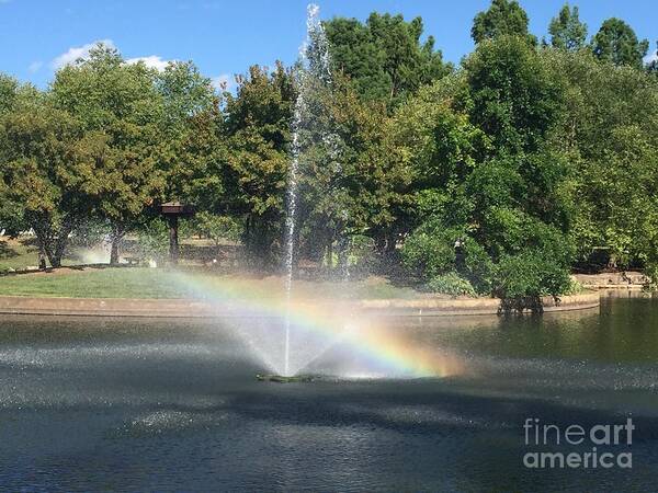 Fountain Art Print featuring the photograph Just Right by Barbara Plattenburg