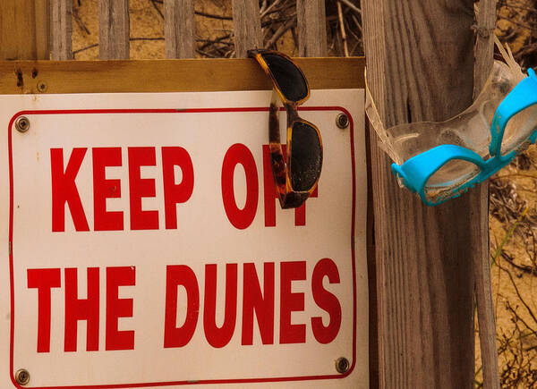 Keep Off The Dunes Print Art Print featuring the photograph Keep Off The Dunes by John Harding