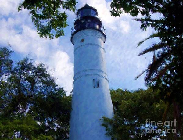 Key West Art Print featuring the photograph Key West Lighthouse by Debbi Granruth