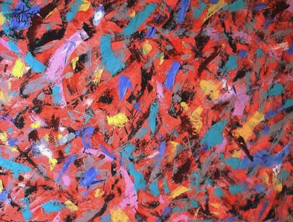 Abstract Art Print featuring the painting Knife Movements by Guillermo Mason