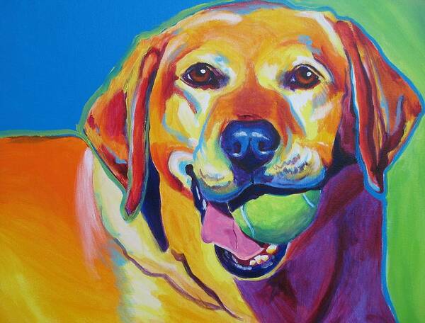 Labrador Art Print featuring the painting Lab - Bud by Dawg Painter