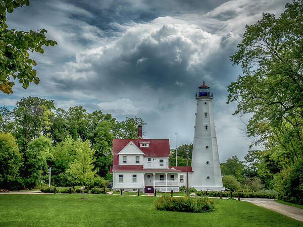 Lighthouse Art Print featuring the photograph Lake Park Light Station by Kristine Hinrichs