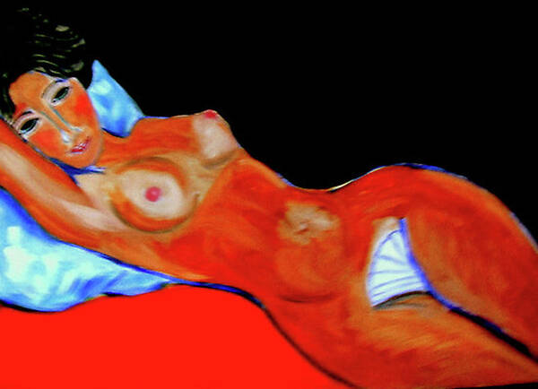 Nudes Art Print featuring the painting Languor by Rusty Gladdish