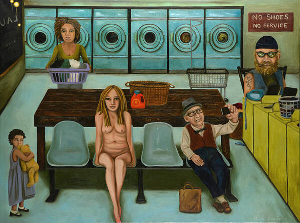 Laundry Day Art Print featuring the painting Laundry Day 7 by Leah Saulnier The Painting Maniac