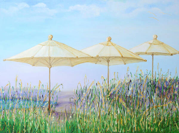Sea Scape Art Print featuring the painting Lazy Days of Summer by Barbara Anna Knauf