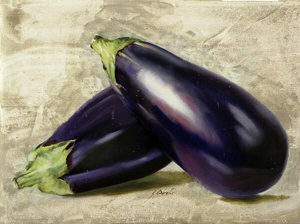 Aubergine Art Print featuring the painting Le Melanzane by Guido Borelli