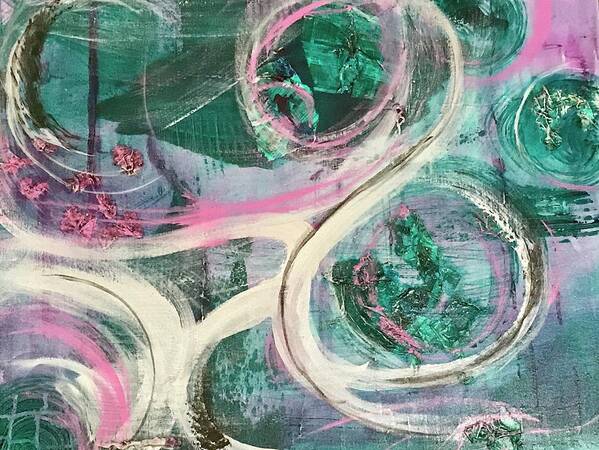 Painting Art Print featuring the painting Swirls by Laura Jaffe