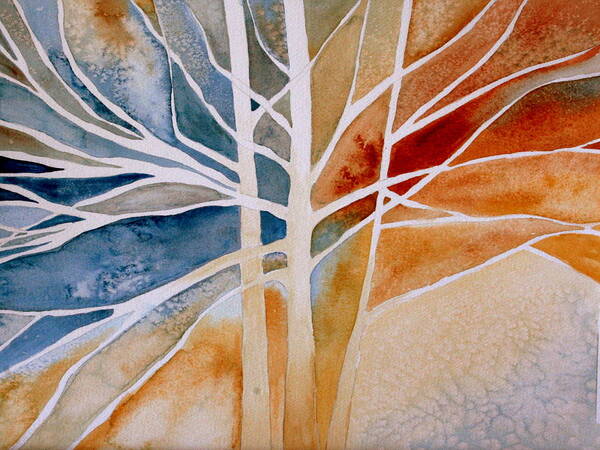 Watercolor Art Print featuring the painting Lives Intertwined 2 by Julie Lueders 