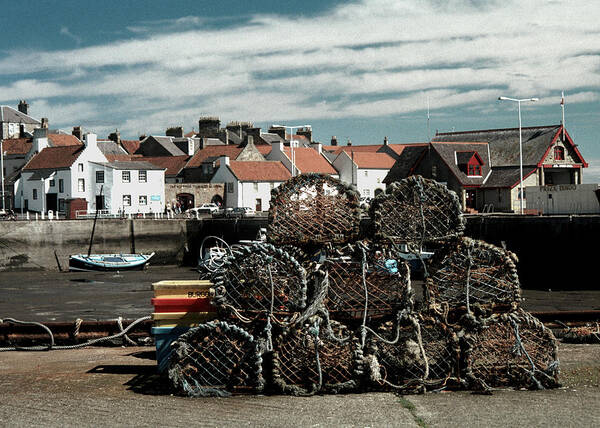 Harbour Art Print featuring the photograph Lobster Pots by Kenneth Campbell