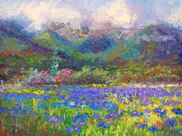 Wild Iris Art Print featuring the painting Local Color by Talya Johnson
