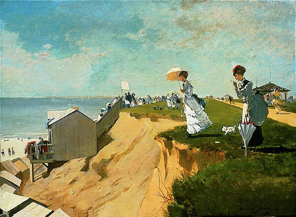 Long Branch New Jersey Art Print featuring the painting Long Branch New Jersey by Winslow Homer 1869 by Movie Poster Prints