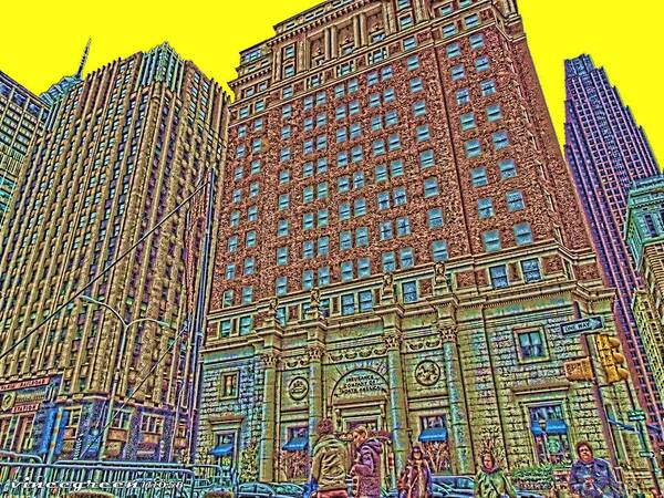 Philadelphia Art Print featuring the digital art Looking Up in Love Park by Vincent Green