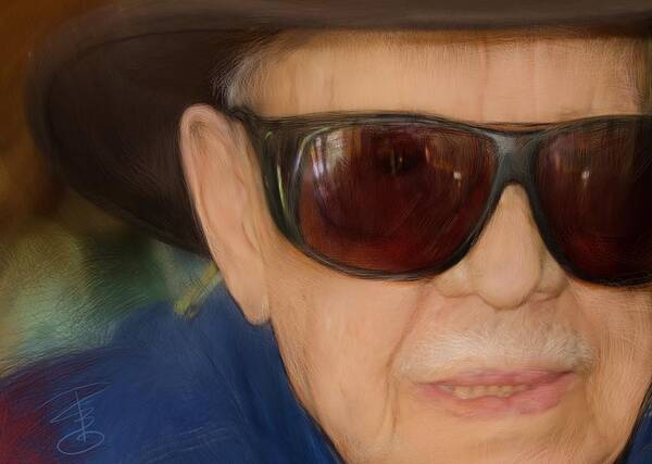 Adult Art Print featuring the digital art Loving eyes behind the glasses by Debra Baldwin