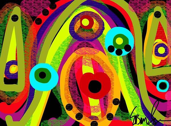 susan Fielder Lush For Life Abstract Art Print featuring the digital art Lush for Life by Susan Fielder