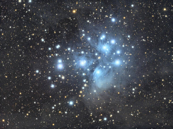 Space Art Print featuring the photograph M45 - Pleiades by Dennis Sprinkle