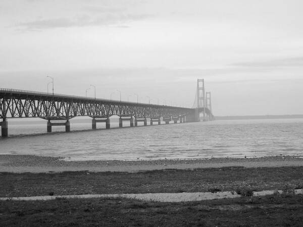 Michigan Art Print featuring the photograph Mackinaw Bridge by Scott Hovind