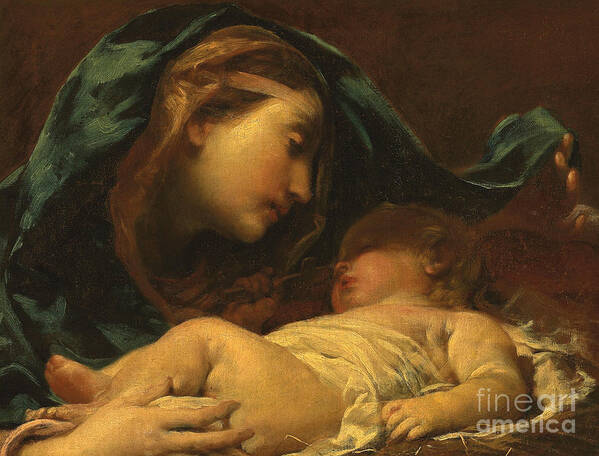 Madonna Art Print featuring the painting Madonna and Child by Giuseppe Maria Crespi