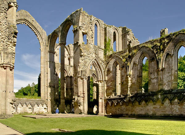 Abbey Art Print featuring the photograph Magnificent ruins. by Elena Perelman