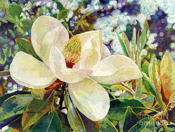 Magnolia Art Print featuring the painting Magnolia Melody by Hailey E Herrera