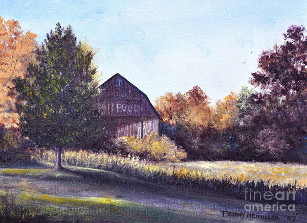 Mail Pouch Barn Art Print featuring the painting Mail Pouch Barn by Penny Neimiller