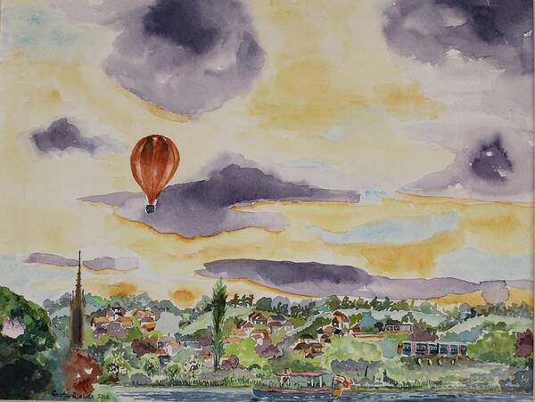 Marlow Art Print featuring the painting Marlow impression by Geeta Yerra