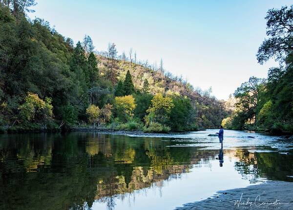  Art Print featuring the photograph Mokelumne River Fishing by Wendy Carrington