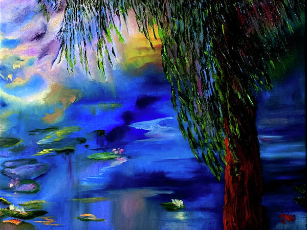 Landscape Art Print featuring the painting Monet's Tree by Terry R MacDonald