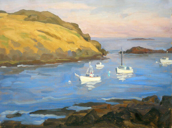 Maine Art Print featuring the painting Monhegan Morning by Thor Wickstrom
