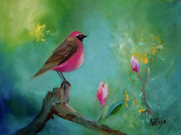 Bird Art Print featuring the painting Morning Comes by Nataya Crow