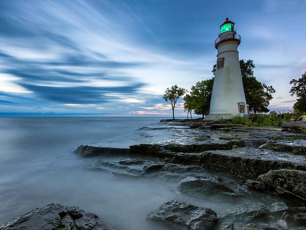 Marblehead Art Print featuring the photograph Morning on Lake Erie by Matt Hammerstein