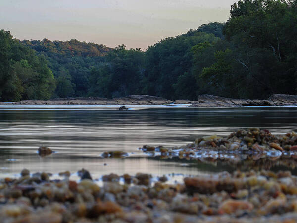 River Art Print featuring the digital art Morning On The Hooch by Kathleen Illes