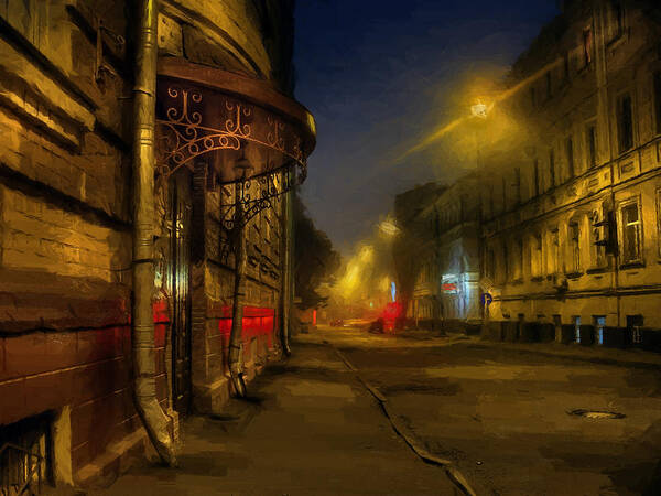Moscow Art Print featuring the photograph Moscow steampunk sketch by Alexey Kljatov