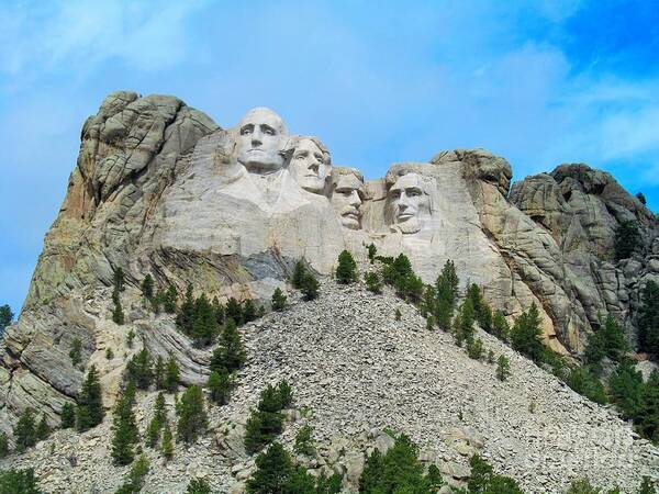 Mt Rushmore Art Print featuring the photograph Mt Rushmore by Marcia Breznay