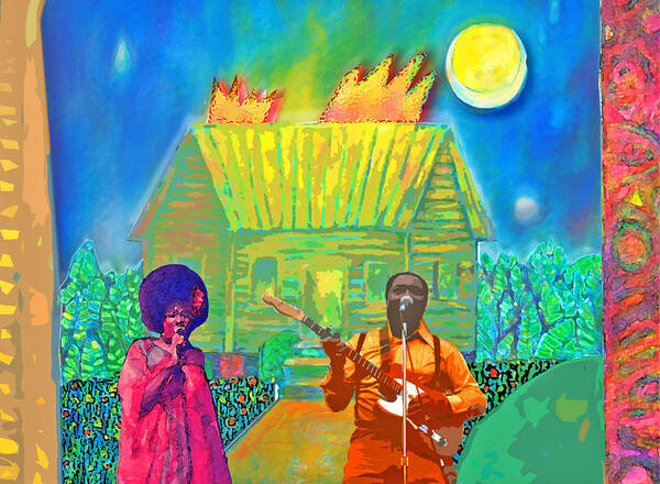 Music Art Print featuring the painting Muddy Waters by Joe Roache