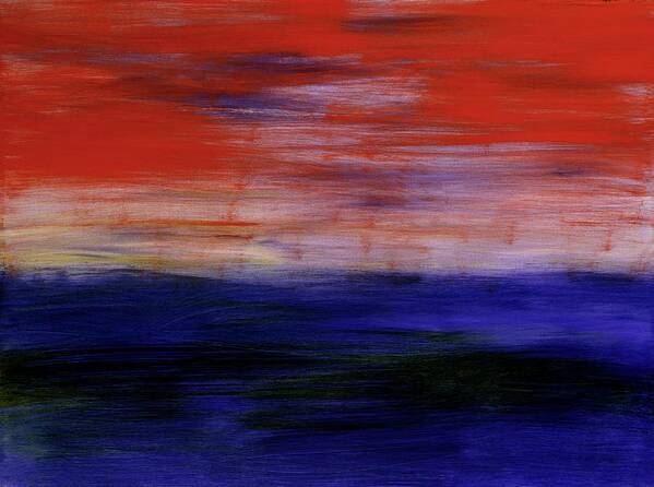 Abstract Art Print featuring the painting Mystic Evening by Angela Bushman
