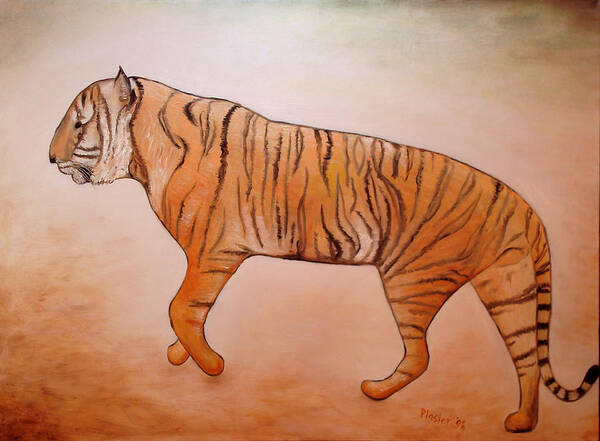 Animal Art Print featuring the painting Mystic Tiger by Scott Plaster