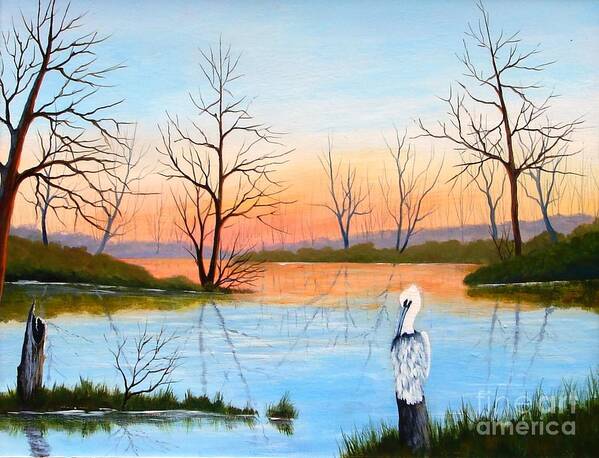 Landscape Art Print featuring the painting Nap Time by Jerry Walker