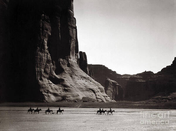 1904 Art Print featuring the photograph Navajos Canyon De Chelly, 1904 by Edward Curtis