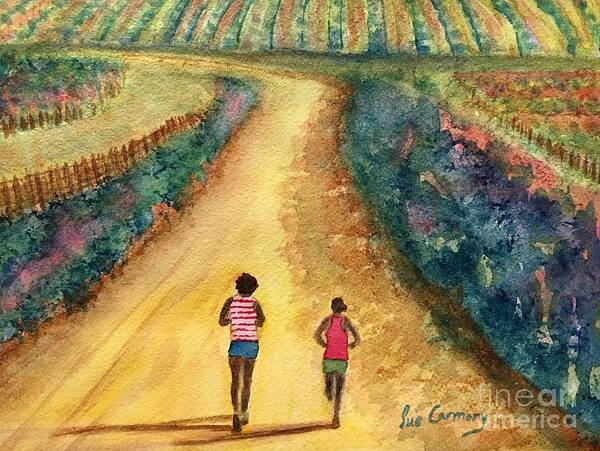 Running Art Print featuring the painting New Journey Together by Sue Carmony