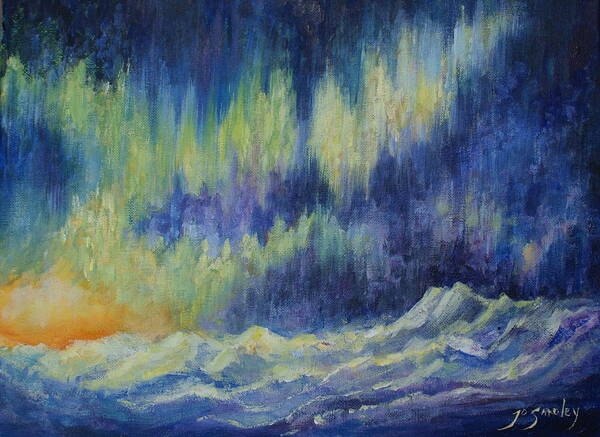 Northern Lights Art Print featuring the painting Northern Experience by Jo Smoley