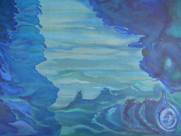 Ocean Art Print featuring the painting Ocean Dream by Lindie Racz