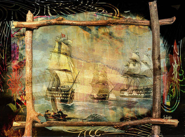 Ships Art Print featuring the photograph Of Old Times by Sandra Schiffner